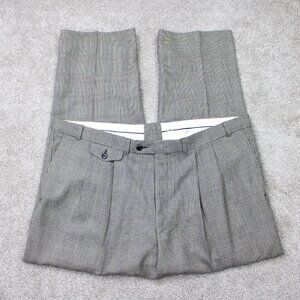 VTG Polo University by Ralph Lauren Pants Mens 38x30 Gray Pleated 100% Wool
